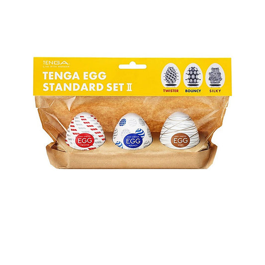 Egg Standard 3 Pack 2 Mixed Texture Strokers by Tenga