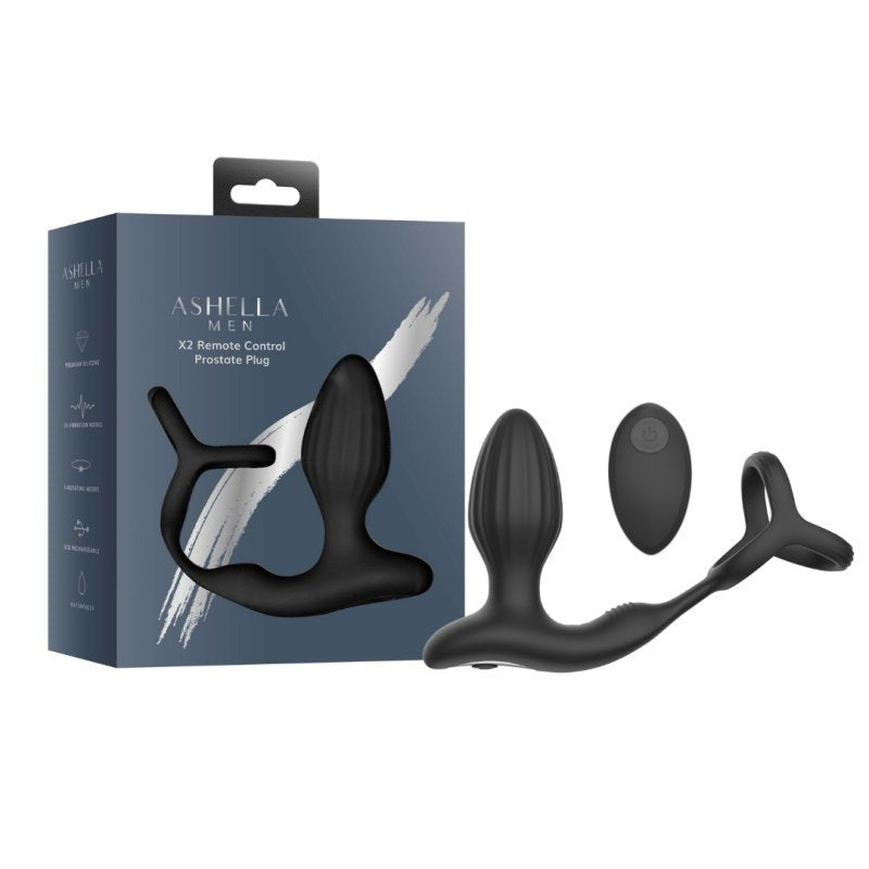 X2 Remote Control Men Prostate Plug by Ashella - Prostate Toys