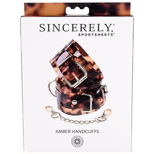 Amber Hand Cuffs by Sportsheets - Cuffs and Restraints