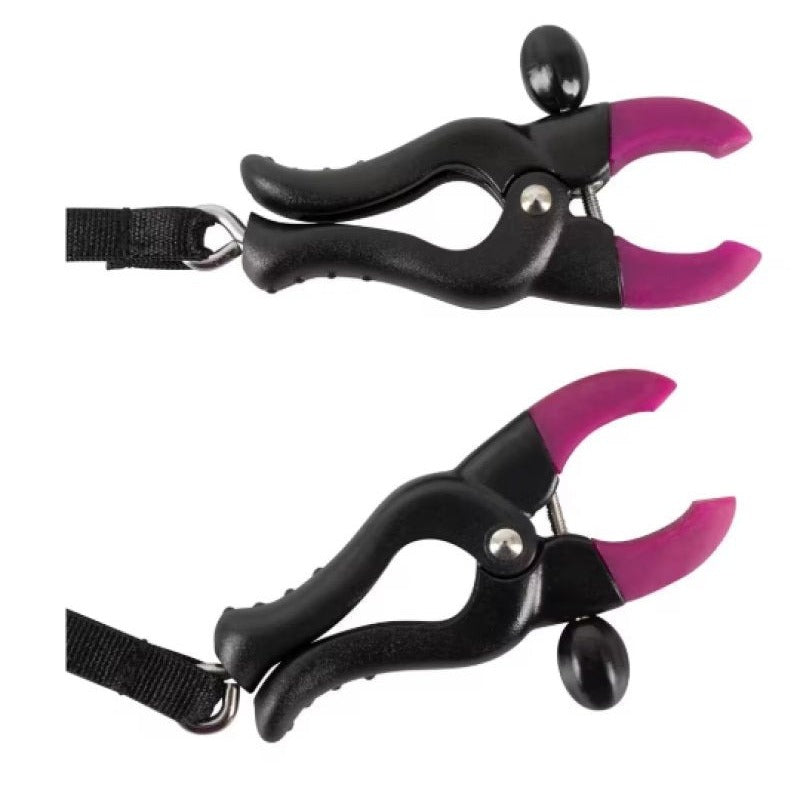 Bad Kitty Spreader String with Vibrator by Orion - Nipple and Clit Clamps