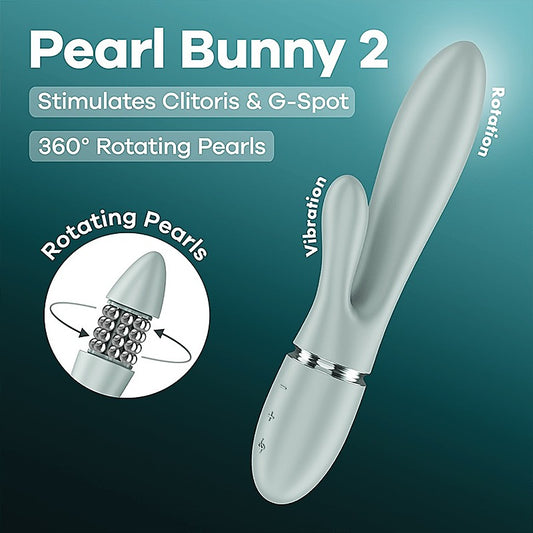 Pearl Bunny 2 Rotating Rabbit Vibrator by Satisfyer - Rabbit Vibrators