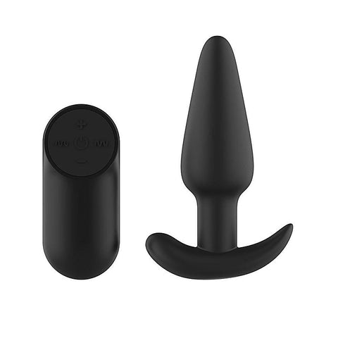 Silicone Vibrating Butt Plug with Remote by Passion Play