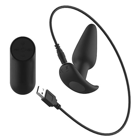 Silicone Vibrating Butt Plug with Remote by Passion Play