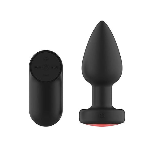Vibrating Butt Plug with LED Base M by Passion Play