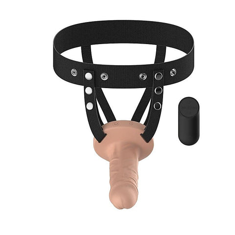 Vibrating Realistic Hollow Strap-On by Passion Play