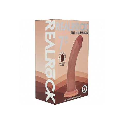 REALROCK 7in Curved Dual Density Silicone Dildo by Shots