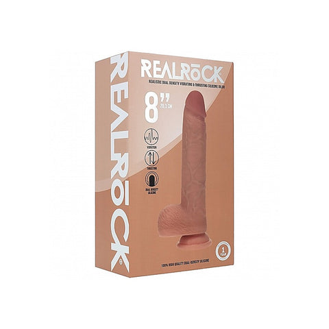 REALROCK 8in Vibrating & Thrusting Dildo by Shots Toys