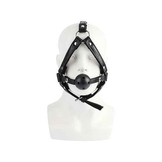 Adjustable Head Harness with Ball Gag by Chisa - Bondage Gags and Bits