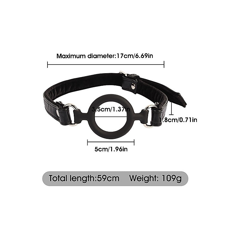 Noir O-Ring Silicone Bondage Mouth Gag by Chisa - Bondage Gags and Bits