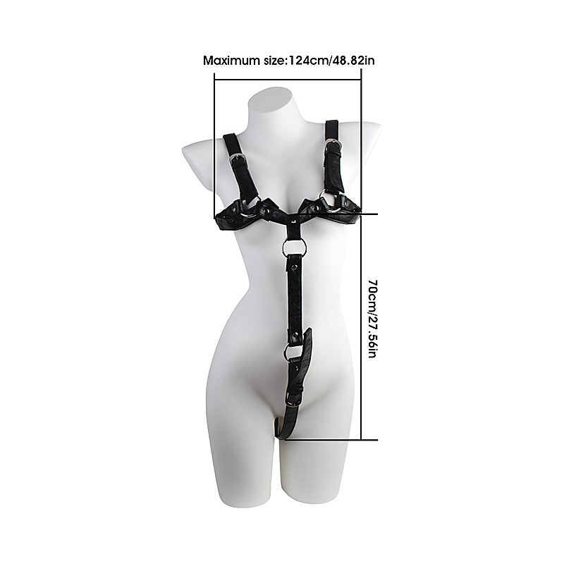 Adjustable Faux Leather Body Harness by Chisa - Cuffs And Restraints