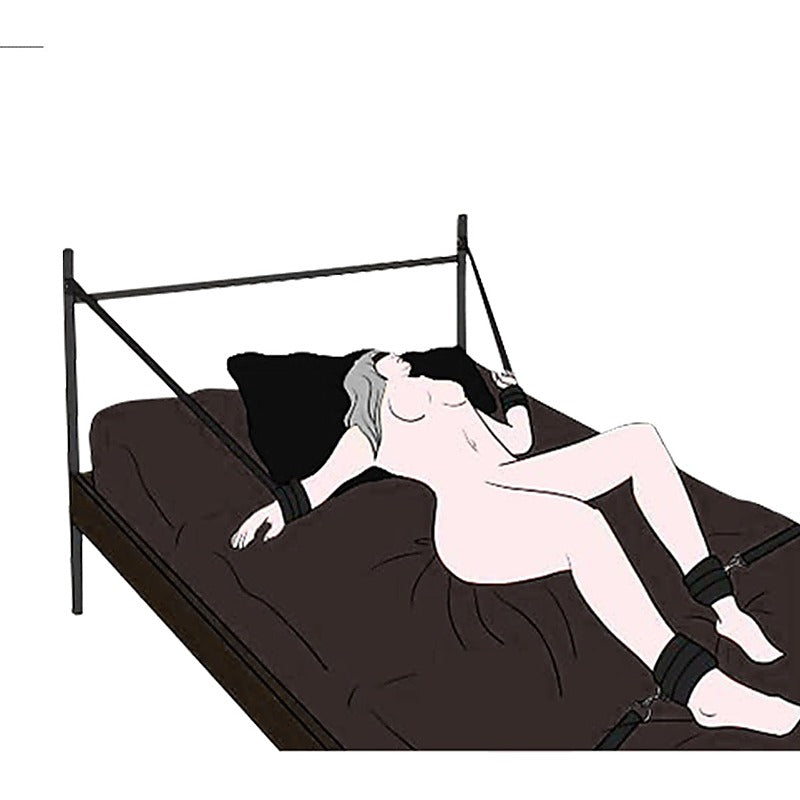 Naughty Bed Restraint System with Cuffs by Chisa - Cuffs And Restraints