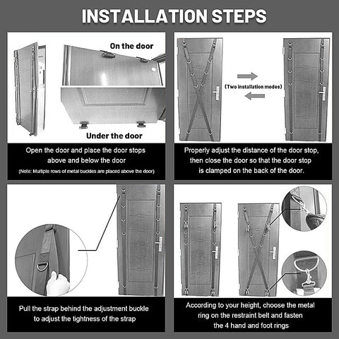 Over The Door Restraint System with Cuffs by Chisa - Cuffs And Restraints