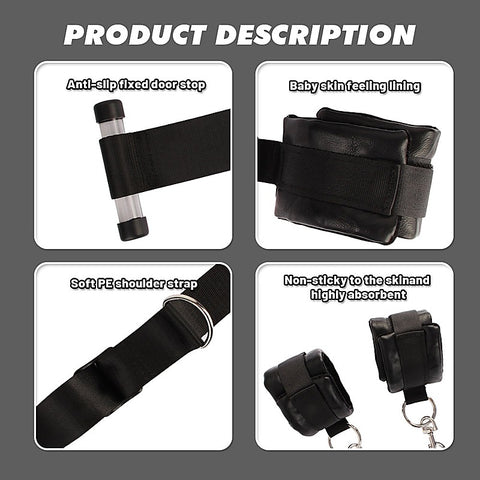 Over The Door Restraint System with Cuffs by Chisa - Cuffs And Restraints