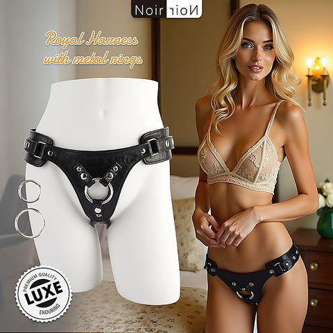 Royal Harness with 3 Metal Rings by Chisa - Strap On Sextoys