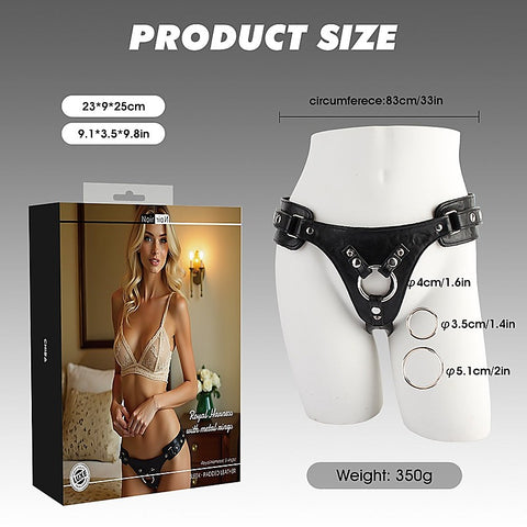 Royal Harness with 3 Metal Rings by Chisa - Strap On Sextoys