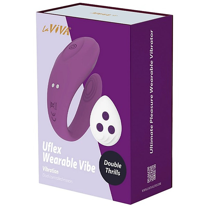 Remote U-Flex Wearable Couples Vibrator by La Viva - Sex Toys For Couples