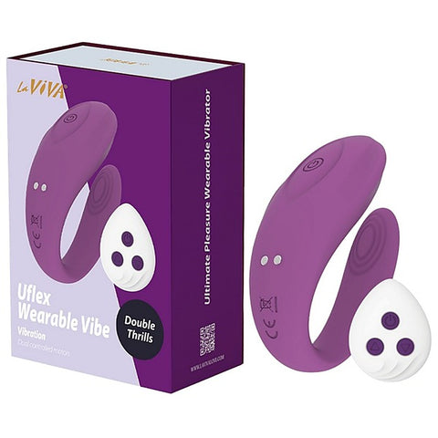 Remote U-Flex Wearable Couples Vibrator by La Viva - Sex Toys For Couples
