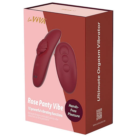 Rose Panty Vibe App Control Vibrator by La Viva - Sex Toys For Couples