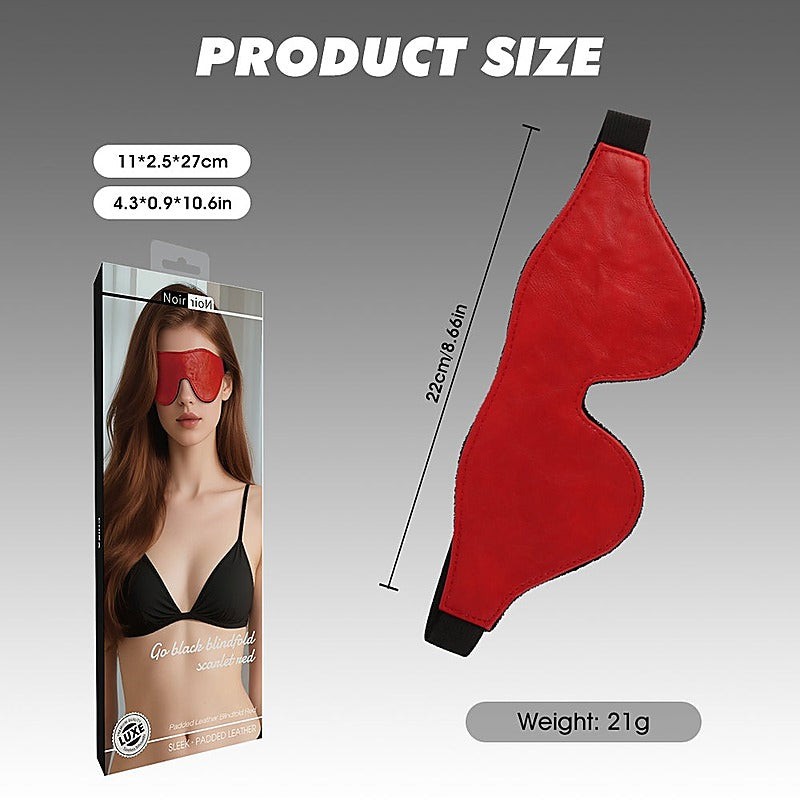 Go Black Faux Leather Blindfold by Chisa - Masks And Blindfolds