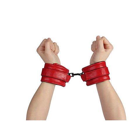 Adjustable Faux Leather Hand Cuffs by Chisa - Cuffs And Restraints