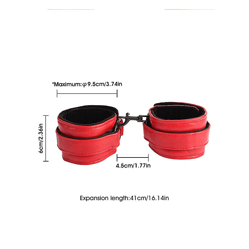Adjustable Faux Leather Hand Cuffs by Chisa - Cuffs And Restraints