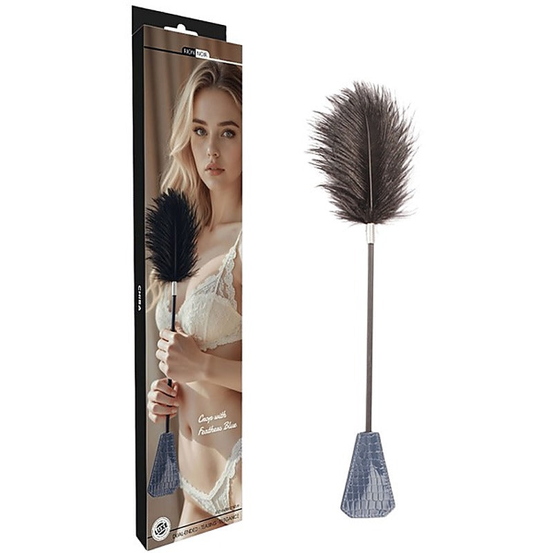 Snakeskin Feather Bondage Crop Paddle by Chisa - Paddles And Slappers
