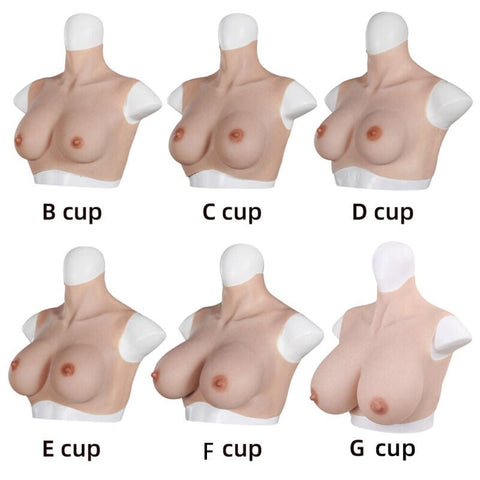 Breastplates Crossdresser Cotton Fake Tits by BDStyle