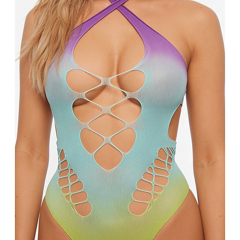 Sweet Tooth Tutti Frutti Fizz Bodysuit by Love In Leather - Teddies and Bodysuits