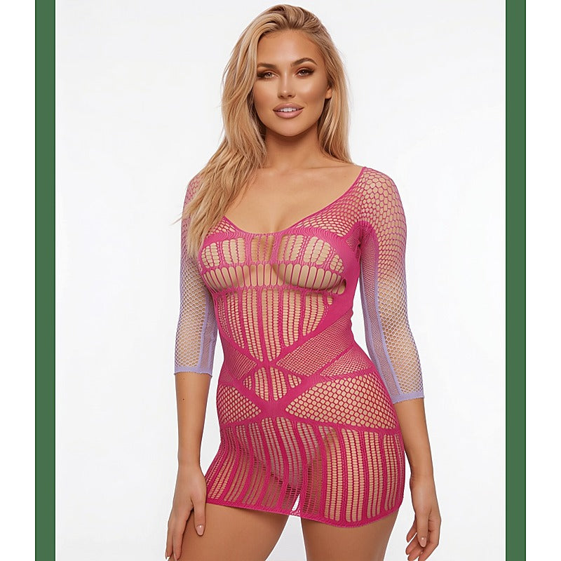 Sweet Tooth Berry Cobbler Ombré Dress by Love In Leather - Fancy Dress Ups