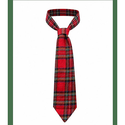 Tartan Print School Tie Costume Accessory by Love In Leather - Fancy Dress Ups