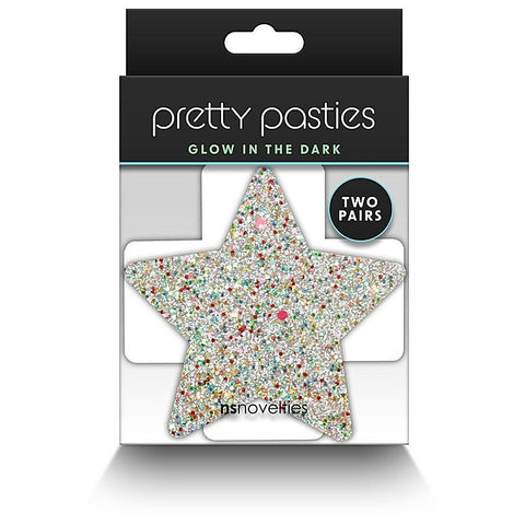 Pretty Pasties Star and Cross Glow by NS Novelties - Breast and Nipple Toys