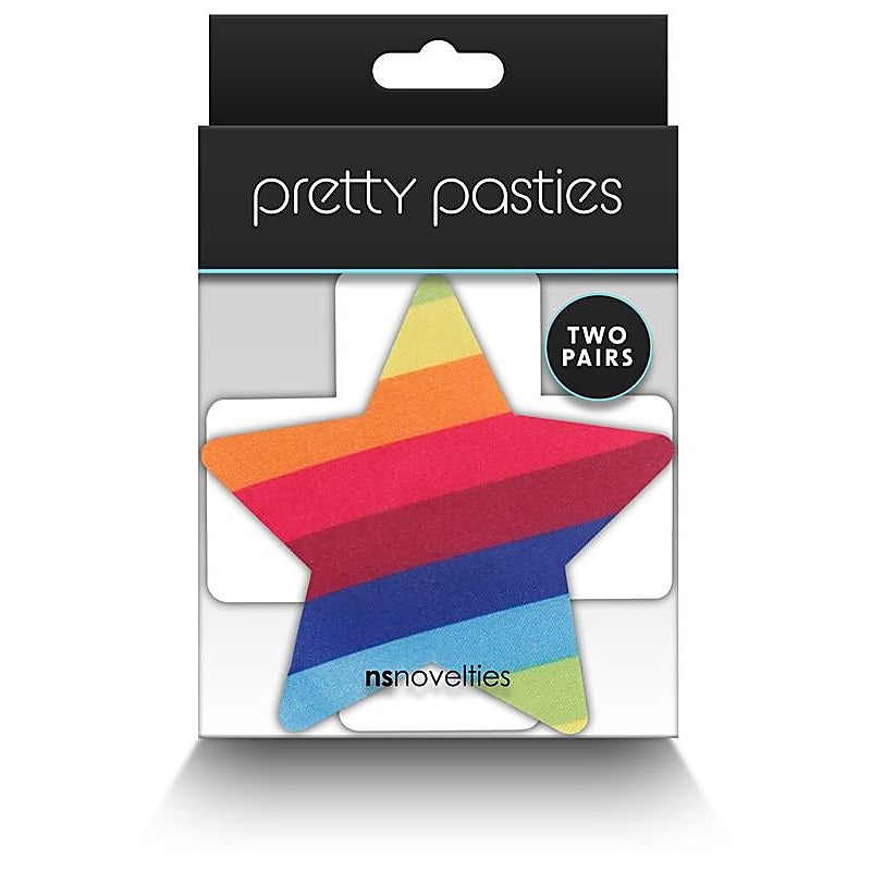 Pretty Pasties Pride Cross and Star Rainbow by NS Novelties - Breast and Nipple Toys