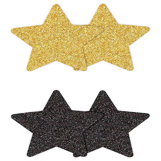 Pretty Nipple Pasties Glitter Stars by NS Novelties - Breast and Nipple Toys