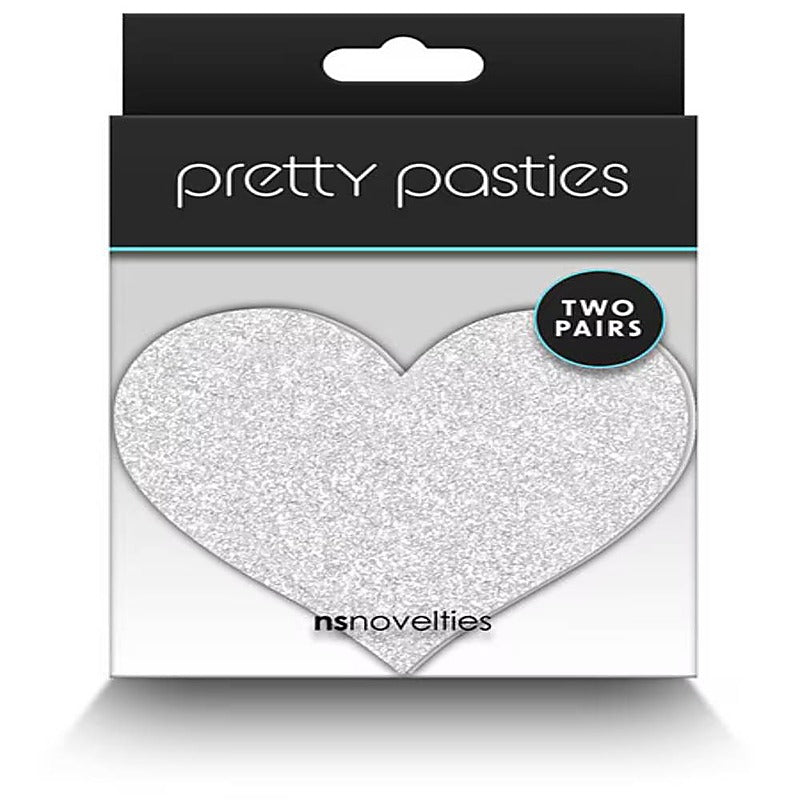 Pretty Glitter Hearts Shape Nipple Pasties by NS Novelties - Breast and Nipple Toys
