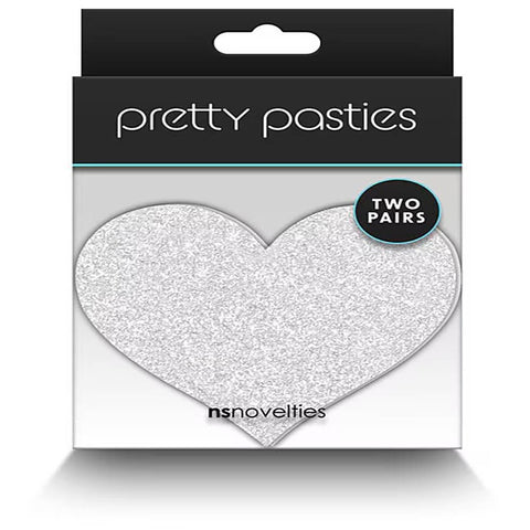 Pretty Glitter Hearts Shape Nipple Pasties by NS Novelties - Breast and Nipple Toys