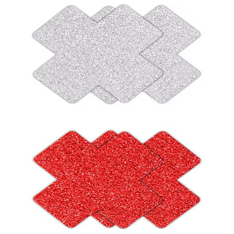 Pretty Womens Pasties Glitter Cross by NS Novelties - Breast and Nipple Toys