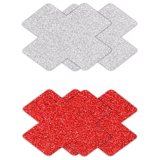 Pretty Womens Pasties Glitter Cross by NS Novelties - Breast and Nipple Toys