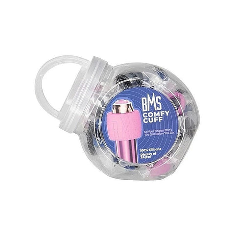 BMS Factory Swan Bullet Comfy Cuff Donut Ring 24 Piece Bowl Bullet Vibrator - Cock Rings