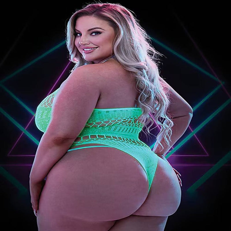 Glow In The Dark Teddy with Halter Neck by Xgen Products - Teddies and Bodysuits