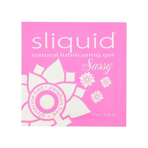 Sliquid Naturals Sassy Pillows Water Based Intimate Lubricant .17 Oz Thick Gel - Water Based Lubes