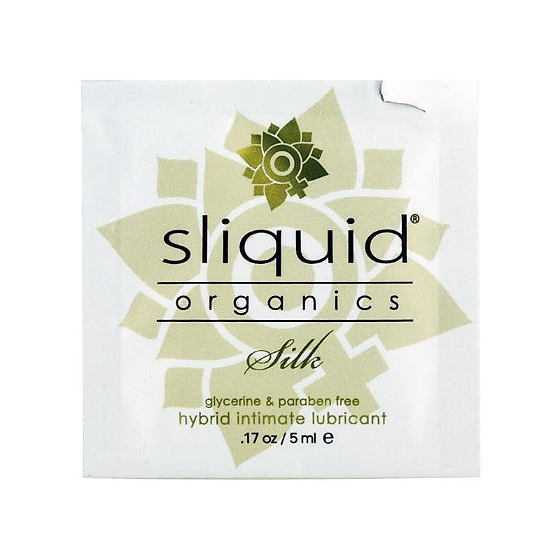 Sliquid Organics Silk Pillows Water Based Intimate Lubricant .17 Oz Hybrid - Water Based Lubes