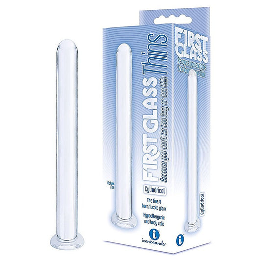 Glass Thins Cylindrical Plug by Icon Brands - Glass Sex Toys
