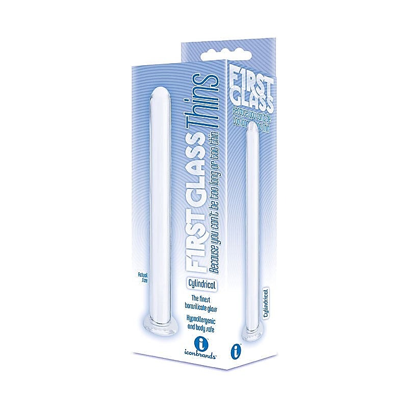 Glass Thins Cylindrical Plug by Icon Brands - Glass Sex Toys