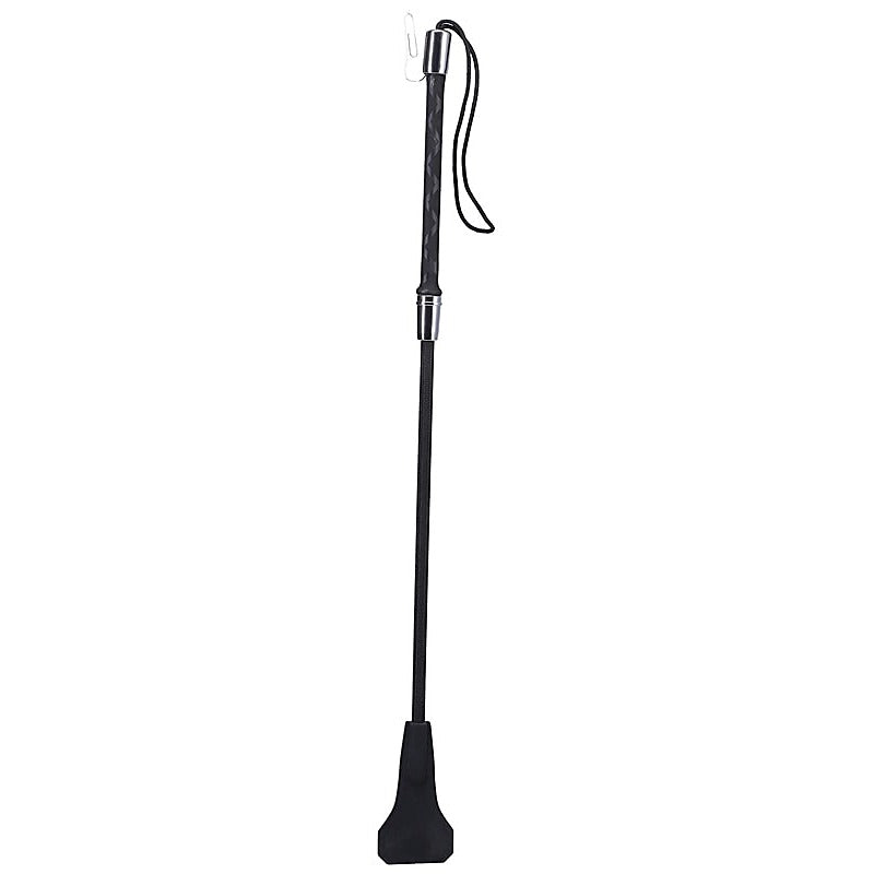 Tantus Confess Crop Black Premium Impact Play BDSM Accessory - Whips And Crops