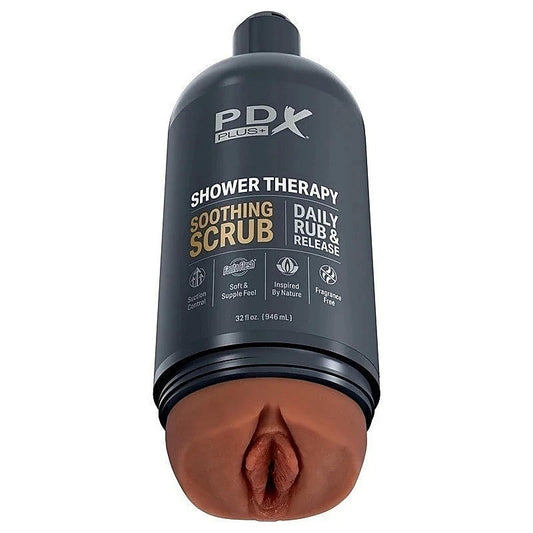 PDX Plus Shower Therapy Soothing Scrub Mens Masturbator - Masturbators and Strokers