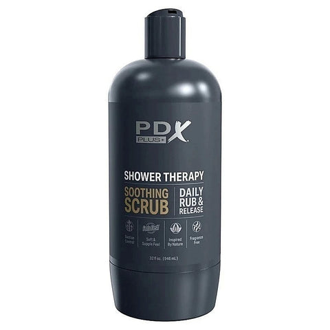 PDX Plus Shower Therapy Soothing Scrub Mens Masturbator - Masturbators and Strokers