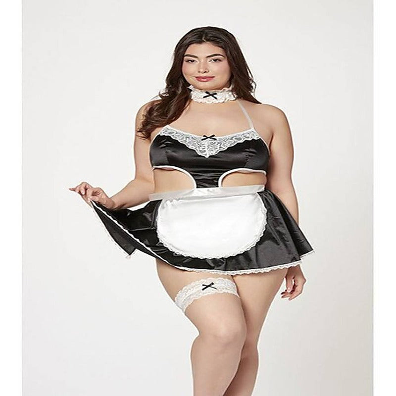 4 Piece French Maid Costume by Seven 'til Midnight - Fancy Dress Ups