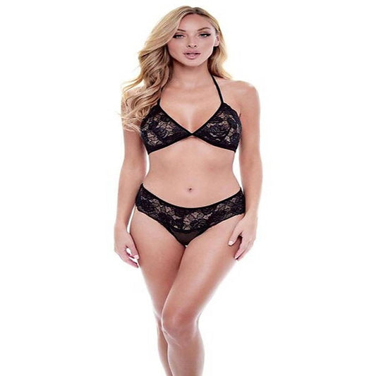 2Pc Eco Bra and Panty Set Black by Baci Lingerie - Bras and Bra Sets