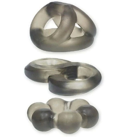 The 9's Phat Rings Smoke 2 Silicone by Icon Brands - Cock Ring Sets
