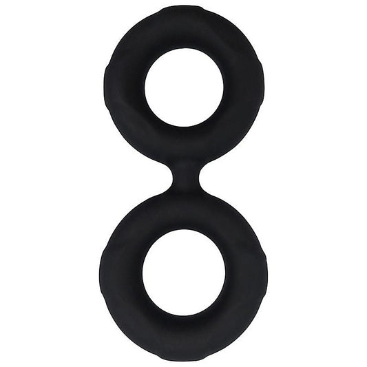 Nero Liquid Silicone Connected Cock Ring by Evolved - Silicone Cock Rings
